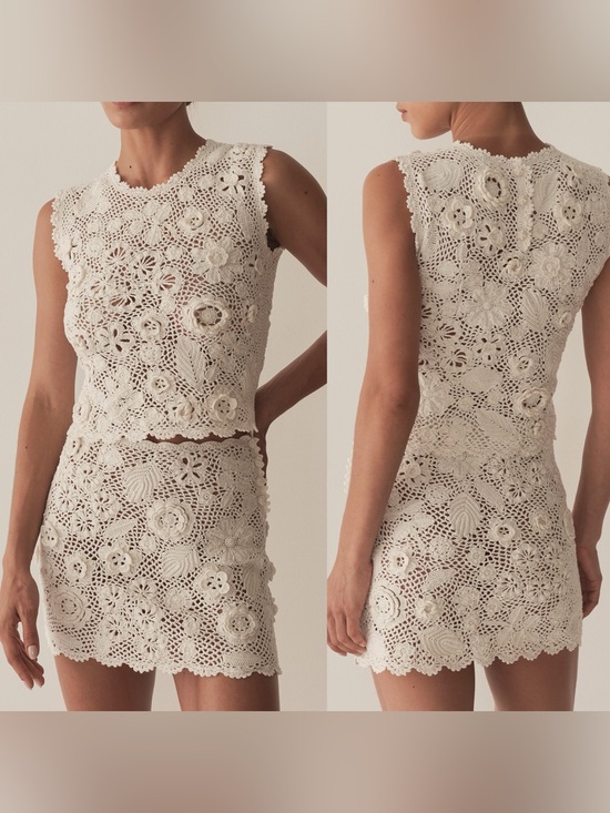 Doen Dresses & Skirts - Doen Heirloom Maritza Skirt in Pearl